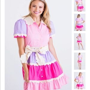 Karlie Colorblock Poplin Dress.